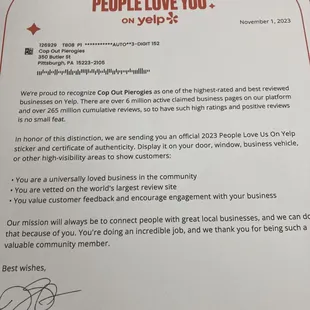 So proud of our product and the best staff anywhere