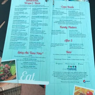Sandwiches, Poke, platters. menu Apr. &apos;19
