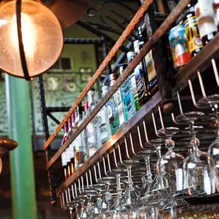 hanging wine glasses