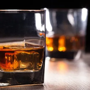 two glasses of alcohol