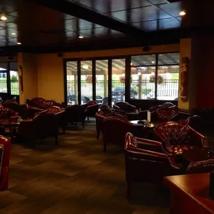 Comfy leather chairs