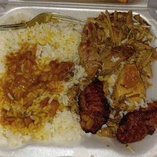 Whote rice and beans