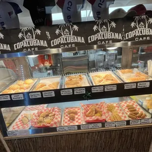 a display of pastries