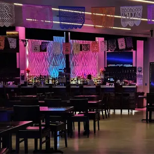 the interior of a mexican restaurant