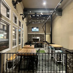 Covered outdoor seating
