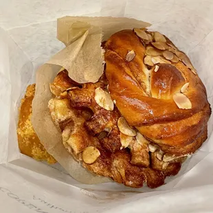 Apple Muffin, Almond Danishes
