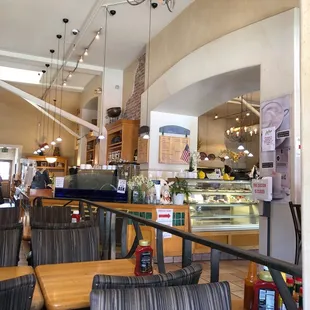 Indoor seating and register where you order