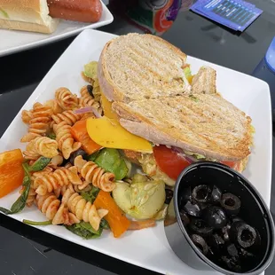 Veggie sandwich pressed
