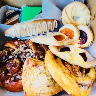 a variety of pastries