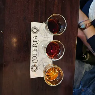 Italian Amaro Flight (Cynar, San Costanza, Nonino)