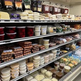 a variety of cheeses