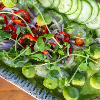 Shrimp Aguachile Tostada