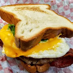 The "Nate Newton" breakfast sandwich
