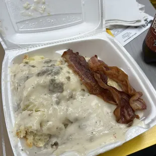Biscuits &amp; Gravy with 1 Meat