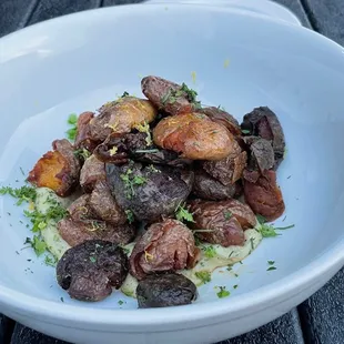 Smoked &amp; fried fingerling potatoes were very good