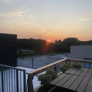 Sunset from the rooftop.