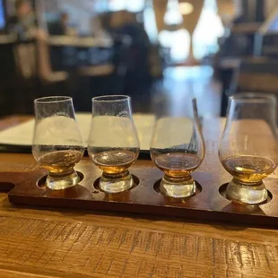 Rye The Hell Not bourbon flight Michter's Rye Knob Creek Rye Sazerac Rye Basil Hayden's dark rye