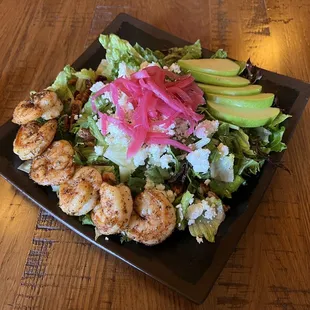 Sweet &amp; Sour Salad with grilled shrimp