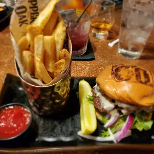 Signature Copper and Oak burger.