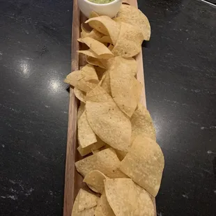 tortilla chips and guacamole