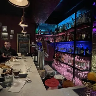 the bar counter