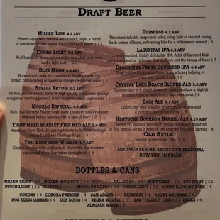 Drink Menu - July 2022