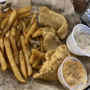 Catfish, over half already eaten!