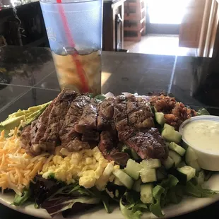 Burger Steak Salad