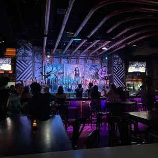 a band on stage