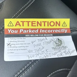 The sticker he put on my car