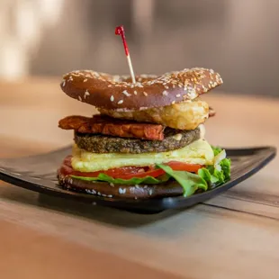 Pumpernickel Bagel Sandwiches