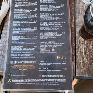 Menu side two