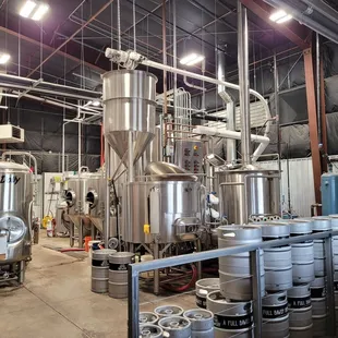 the inside of a brewery