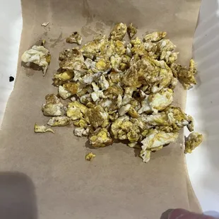This is scrambled egg. Wow terrible.