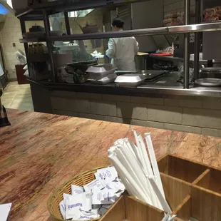 This is my food just sitting with no employee around.