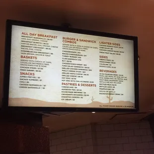 menu of affordable goodness
