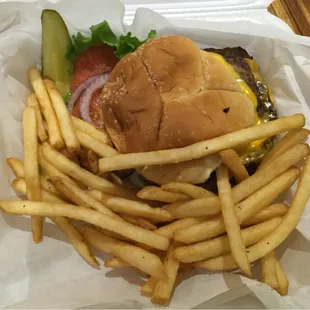 Double Cheese Burger with Fries