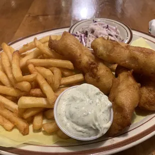 Great great fish and chips...simple but very delicious!!  Fridays only.  Hand battered and deep fried!