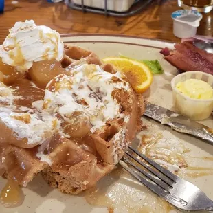 food, waffles