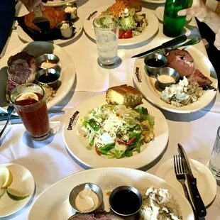 Everyone chose the prime rib! Everyone happy!