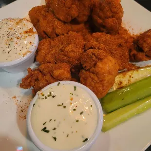 Buffalo old bay boneless wings.