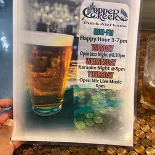 Event menu