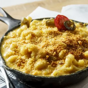 Mac &amp; Cheese - Smoked Gouda, Cheddar Breadcrumb, Candied Jalapeno