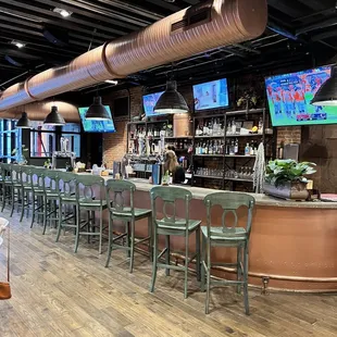 the bar and seating area