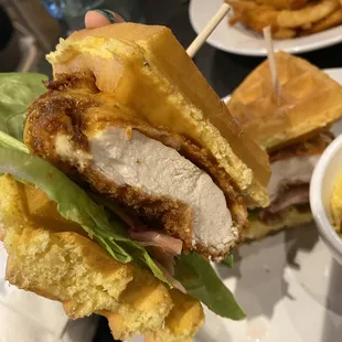 Chicken and Waffle Sandwich