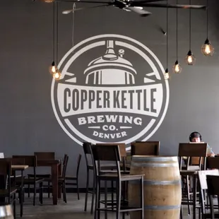 the interior of the brewery