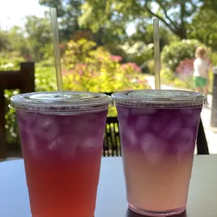 Rhubarb Bloom lemonade and Lavender Bloom lemonade