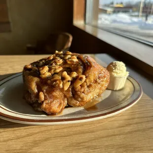 a plate of food on a table