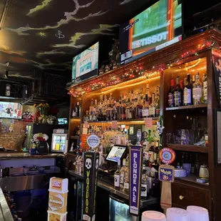the bar area