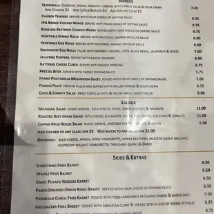 Menu September 22